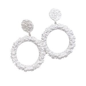 Silver Open Circle Earrings (5024)